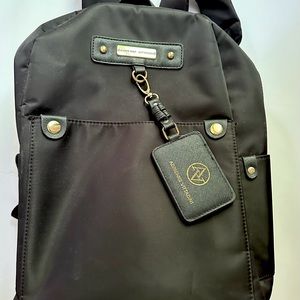 Adrienne Vittadini Nylon Backpack Black with padded straps